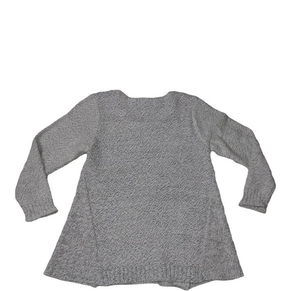 Habitat Sweater Women Gray Knit Round Neck Long Sleeve Pocket Sweater - Picture 2 of 13